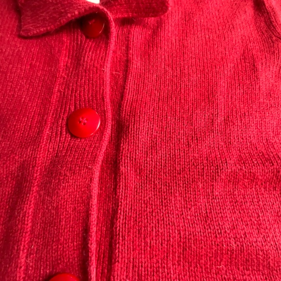 Winter Silks women's cardigan nice design knitted. Size L Red - Picture 10 of 11